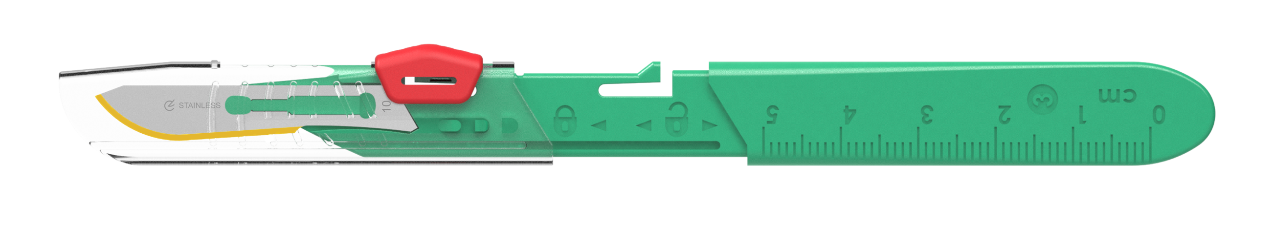 Diamantine safety scalpel with blade cover